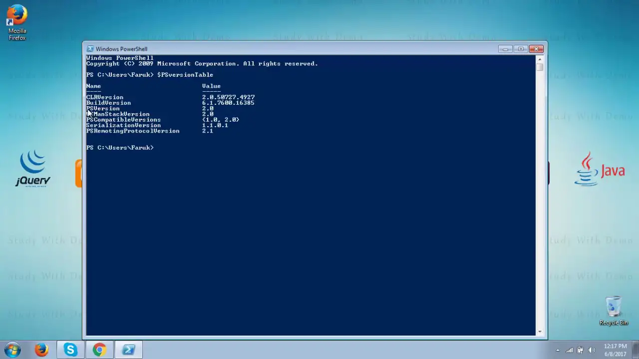 How to check powershell version