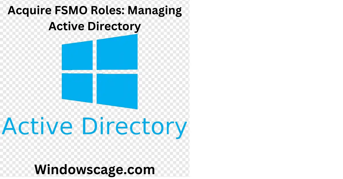 Acquire FSMO Roles: Managing Active Directory
